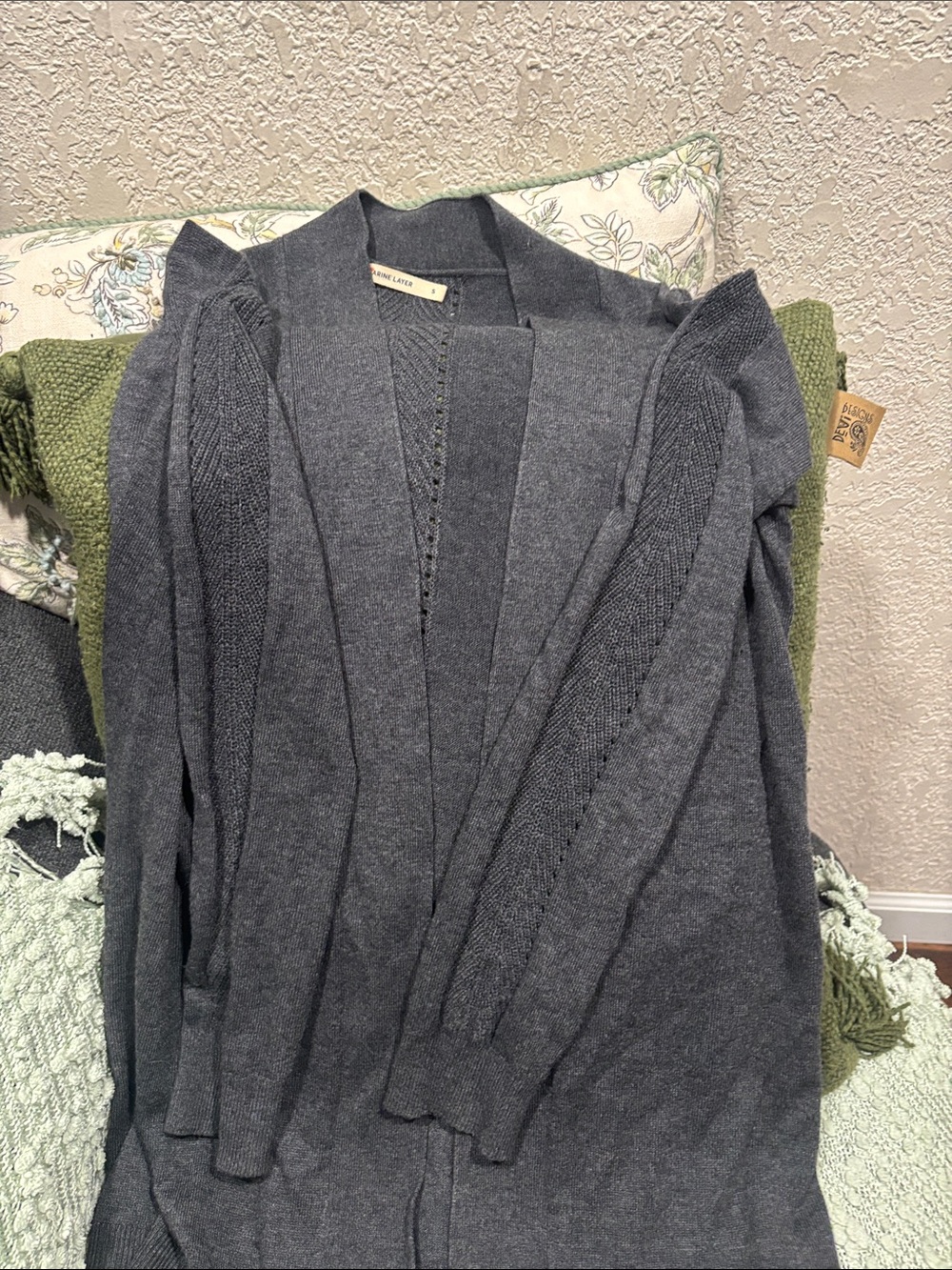 Marine Layer Charcoal Open-Front Women's Cardigan